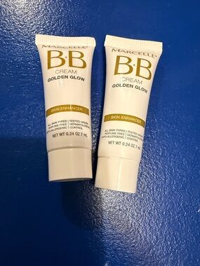 Marcelle BB Cream Golden Glow Travel Size Bundle of 2 Mini Tinted Moisturizers